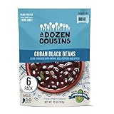A Dozen Cousins Meals Schwarze Bohnen, fertig zum Verzehr, vegan und gentechnikfrei, gewürzte...