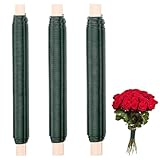 Mbsomnus 3 Stück Blumendraht Bindedraht Grün Wickeldraht 0,7mm/0,5mm/0,35mm Basteldraht auf...