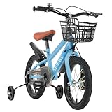 Willonin 12/14/16/18/20 Zoll Kinderfahrrad mit Korb & Stützrädern, für Mädchen & Jungen von 2-9...