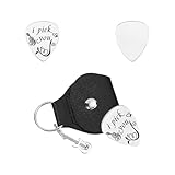 UNICRAFTALE Gitarre Picks Gitarren Plektren Halter PU Leder Gitarren Pick Halter Schlüsselanhänger...
