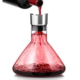 Glastal Rotwein Dekanter mit Weinbelüfter, Tropffreier Weinkaraffe, Wein Decanter mit Filtern, Wein...