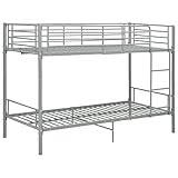 Hommdiy Etagenbett Metall 90×200 cm Stockbett Hochbett Metallbett Bettgestell Doppelstockbett...