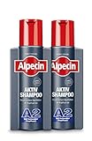 Alpecin Aktiv-Shampoo A2-2 x 250 ml - Shampoo gegen fettende Kopfhaut, reinigt und beugt vor