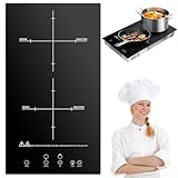 Glaskeramikkochfeld,Doppel Glaskeramik Kochfeld,3500W Ce/ranfeld Tragbares,2 Kochzonen,1-99Min...