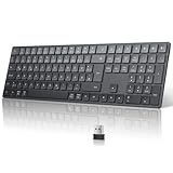 TECURS Bluetooth Tastatur Kabellos, Deutsches Layout QWERTZ Tastatur mit 3 Bluetooth-Kanälen,...