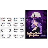 Make-up-Aufkleber für Halloween-Augen, 8 Paar, Kürbis, Spinnennetz, Aufkleber für Make-up, für...