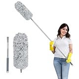 Fogray Staubwedel Teleskop Waschbar Duster Lang Ausziehbar mit Weichem Silikon Cap,...