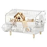 Hamsterkäfig – geräumiges Kleintierheim | Inklusive Laufradtunnel und Leitern für Hamster,...