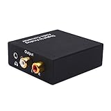 Fcuajdkq Digital-Analog- DAC Digital SPDIF Toslink zu Analog Stereo Audio L/R Konverter-Adapter fuer...