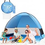 Strandmuschel Pop Up Zelt,Tragbar Extra Light Automatisches Strandzelt UPF 50+ wurfzelt Sun Shelter...