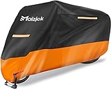 Maizjok Motorrad Abdeckplane Outdoor Motorradabdeckung Wasserdicht 210D Motorrad Garage Plane,...
