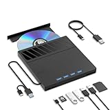 Yaeonku Externes Blu Ray CD DVD Laufwerk USB 3.0 Type-C 3D BD Externer CD/DVD Blu ray Brenner with 4...
