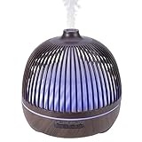 Aromatherapie Diffusor,Holzmaserung Design Kapazität Timer Aromatherapie Gerät | 550ml Ultraschall...