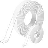 7m Doppelseitiges Klebeband Extra Stark Transparent,Abnehmbar Spurlos Double Sided Tape,2 Rollen...