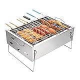 Tragbarer Holzkohlegrill, Kleiner Zusammenklappbarer Grill, Verwendet Für Picknick-Grillen Im...