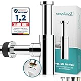 Engelbach® Design Siphon für Waschbecken & Waschtisch - Mit Reinigungsöffnung - Universal...