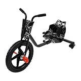 Drift Scooter 90x68x60cm 4 Gänge Drift Trike 80kg Tragkraft, Verstellbares Design, Drift Cart mit...