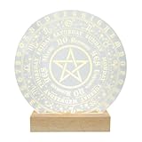 Generisch Altar-Nachttischleuchte, Nachttischlampe,Pentagram Design Mondgesicht Tischlampe |...