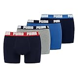 PUMA Herren Boxershorts Shorts Unterhosen Everyday Boxer 4er Pack, Wäschegröße:M, Artikel:-001...