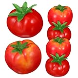 MUELODSIC 6 Stück Teiliges Künstliches Tomaten deko Kunststoff und Schaumstoff Lebensechte...