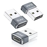 Blukar USB auf Typ C Adapter, 3 Stück USB-C Buchse zu USB-A Stecker Netzteil & Ladegerät &...