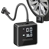 Reifenfüller, elektrischer Luftkompressor mit Manometer | Tragbare Auto-Reifenluftpumpe für...