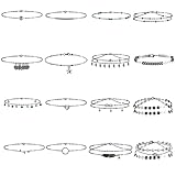 Comius Sharp Fußkettchen Ketten, 16 Stück Boho Fußkettchen Ketten Armbänder Einstellbare Boho...