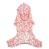 UKCOCO Atmungsaktiver Hunderegenmantel aus Polyester mit Kapuze für Kleine und Mittlere Hunde...