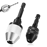 2 STK Schnellspannbohrfutter, Schnell Bohrfutter Adapter, Keyless Bohrfutter, 1/4' Sechskantschaft...