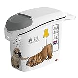 Curver PetLife Futter-Container 6 kg /15 L Trockenfutterbehälter für Hunde Futterbehälter 23 x 50...