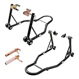 VEVOR Motorrad Ständer Set Montageständer Hinten & Vorn 0,39 t Belastbar, U-Type + L-Type +...