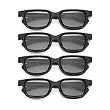 Tagtight 4 Teilige Polarisierte Passive 3D-Brille, 3D Brille für Cinema IMIX-Bildschirm, 3D TV,...