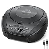 Gueray CD Player Tragbar Boombox Radio mit CD-Player CD Spieler mit Lautsprecher Display...