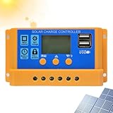 Solarpanel-Laderegler, Solarpanel-Controller, Regler für erneuerbare Energie, -USB-Port, 30 A PWM,...