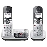 Panasonic KX-TGE522GS DECT Seniorentelefon mit Notruf (Großtastentelefon mit Anrufbeantworter,...