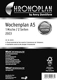 Chronoplan 50233 Kalendereinlage 2023, Wochenplan im A5 Format (148x210 mm), Tage in Spalten,...