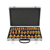 Hoteche Fräser Set für Oberfräsen 35-teilige, Schaft 6mm Oberfräser Set Holzbearbeitung...