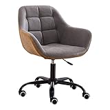 Ergonomischer Drehstuhl – Kunstleder-Arbeitsstuhl mit Armlehne, verstellbare Höhe 43–51 cm,...