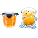 Frischhaltedosen aus Glas für 2 Tassen/680 ml, runder Suppenbehälter aus Glas mit luftdichten...
