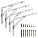 YAYODS 4 Stück Schwerlastwinkel Schwerlastträger Schwerlastkonsole Tragkraft 400kg - 250x150MM...