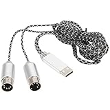 KIMISS 70,9-Zoll-MIDI-Kabel-zu-USB-IN-OUT-Konverter mit Kontrollleuchte, Metallgehäuse Zum...