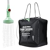 RISEPRO Solar-Duschtasche, 40L, solarbetrieben, Campingdusche, mit Temperatur, Heißwasser, 45 °C,...