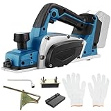 Akku Hobel Kompatibel mit Makita 18V Batterie, Professional Elektrisch Holz Einhandhobel, 15000RPM,...