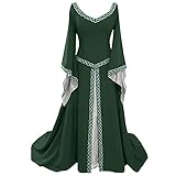 Y56 Langes Halloween-Retro-Kleid für Damen kurzes gerüscht eng Minikleider k2 f5471 vestkleid...