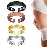 4 Stück Magnetfeldtherapie Ring, Lymphdrainage Magnetringe, Unisex Lymphdrainage Ring,...