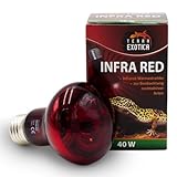 Infra Red Rotlichtlampe für Reptilien - Infrarot Terrarium Wärmelampe für Eidechsen,...