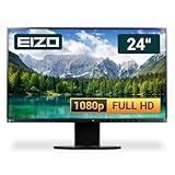 EIZO FlexScan EV2450-BK 24 Zoll Business Computer Monitor, Desktop Gaming Monitor, Full HD (VGA -...