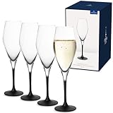 Villeroy & Boch - Manufacture Rock Champagnerkelch, 4tlg., raffiniertes Set aus Champagnergläsern...