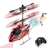 VATOS RC-Hubschrauber für Jungen, 2.4G Ferngesteuerter Hubschrauber mit LED-Licht für Kinder ab 12...