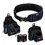 Bosch Professional ProClick Werkzeuggürtel-Set: 1x Gürtel 108 (Größe L/XL), 1x Tasche GWT 4, 1x...